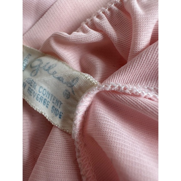 Vintage Gilead Pink Embroidered Lace Maxi Nightgown Made in USA Medium Prairie - Picture 5 of 12